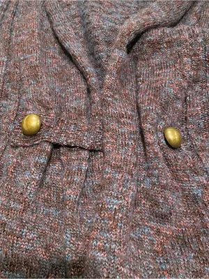 Dressbarn Women’s Knit Cardigan in Blue and Burgundy Size Large thumbnail 6
