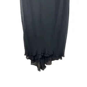 VTG 90s Y2K Jones New York Black Babydoll Beaded Silk Sheer Lined Dress 14 thumbnail 4