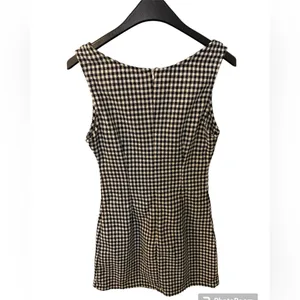 SheIn Gingham Checkered Black & White Summer Mini Dress thumbnail 3