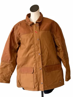 NWT $159 Dickies Wax Coated Chore Coat, Brown Duck FJWAX1 BROWN DUCK 2XL thumbnail 2