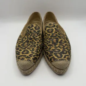 Stuart Weitzman Leopard Espadrille Flats‎ Shoes Women's Size 7.5M thumbnail 2