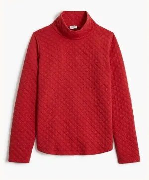 J.Crew Quilted mockneck pullover thumbnail 1