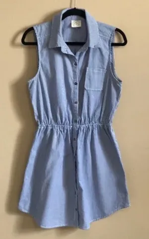Belle du Jour Blue and White Striped Dress Small thumbnail 1