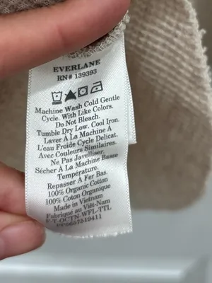 Everlane 100% organic cotton long sleeve turtleneck top waffle knit thermal thumbnail 7