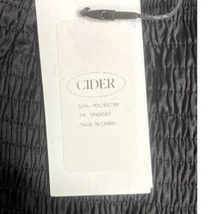 Cider NWT Lace Up Sexy Bustier Corset Eyelet Detail Smock Crop Top Adjustable M Black thumbnail 10