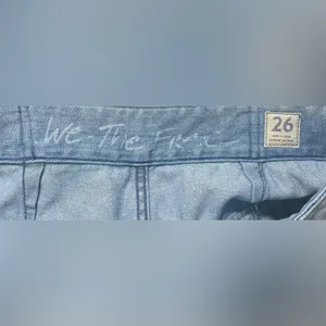 We the Free Jeans Women 26 Blue Denim Paloma Baggy Slouch Light‎ Wash Pockets thumbnail 3