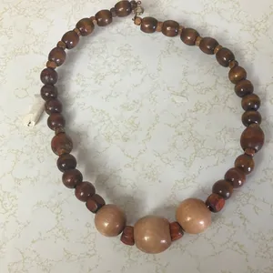 Elegant Wooden Bead Necklace thumbnail 1