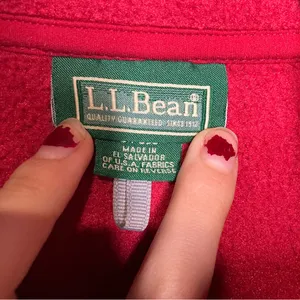 L.L. Bean hot pink fleece full‎ zip jacket women’s size large casual thumbnail 4