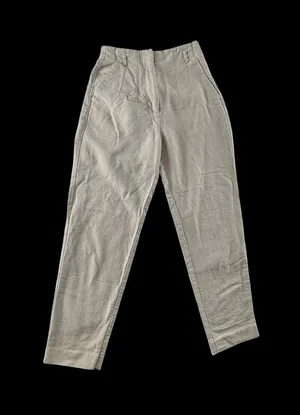 Zara Light Tan  Cropped Tapered Pants thumbnail 1