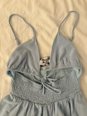 Princess Polly Light Blue Thalia Romper thumbnail 1