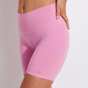 Alo Pink Biker Yoga Shorts thumbnail 2