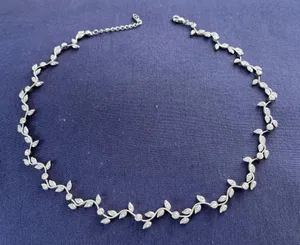 Macy's 925 Silver Vine Necklace thumbnail 1