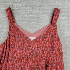 Joie Anthro Bondi Tiered Maxi Sundress Size M Red Ikat Spaghetti Strap Lined NWT thumbnail 16
