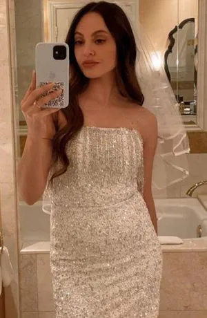 Retrofête NWT CASSANDRA SEQUIN FRINGE White DRESS thumbnail 10