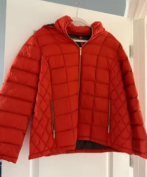 Michael Kors orange puffer winter jacket  thumbnail 1