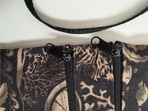 Crossbody Purse Bag Island Sea sea Turtles Shells Coral Lightweight Fabric Black thumbnail 5