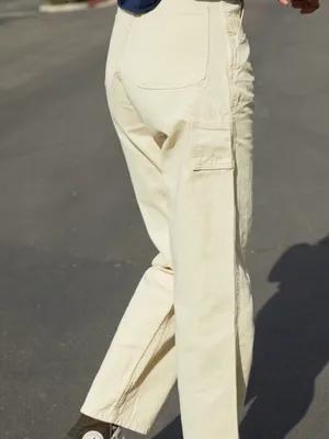 J.Galt Brandy Melville cream cotton pants thumbnail 3