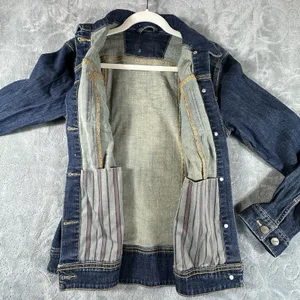 Carhartt Jacket Trucker Brewster Dark Wash Denim Jacket Womens Medium Western thumbnail 10