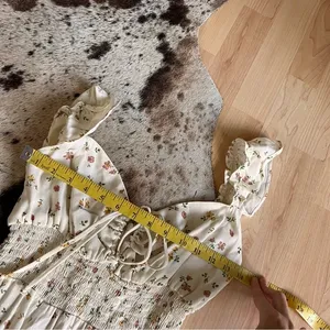 REFORMATION Emmaline Yellow Floral Print Smocked Mini‎ Dress 0 thumbnail 5