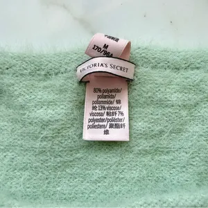 Victoria's Secret Mint Green Fuzzy Pullover Sweater • Sz M thumbnail 8