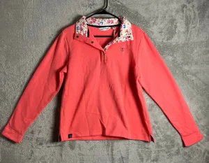 Lighthouse Women’s Coral‎ Long Sleeve Button Snap Pullover Size 6 New Pink thumbnail 1