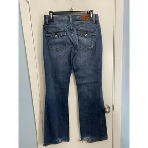 VTG Ralph Lauren No. 67 Jeans 8/29 Low Rise Button Fly Y2K Flare Leg Grunge thumbnail 4