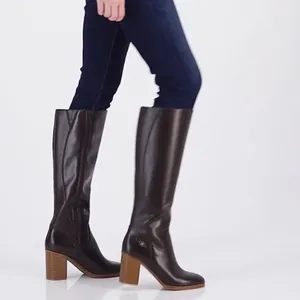 Gianni Bini Brown Odettee Memory Foam Block Heel Knee High Boots(Size 5M) thumbnail 2