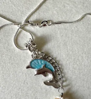 Dolphin Necklace (289) 🐬 Silver thumbnail 4