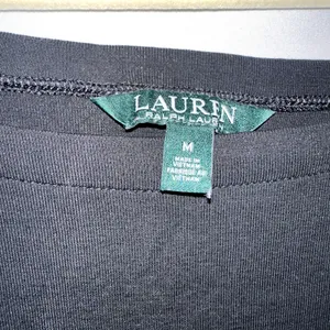 Ralph Lauren Black Silver Short Sleeve Button Detail Size Medium Blouse Cotton thumbnail 4