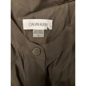 Calvin Klein Utility Jumpsuit 8 Olive Green Military Safari Button Front Pocket‎ thumbnail 2