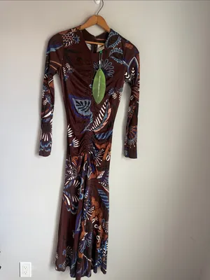 NWT FARM Rio Delicate Garden Long Sleeve Maxi Dress XS thumbnail 3