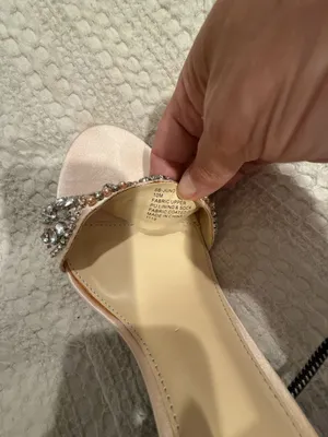 Blue by Betsey Johnson Gina Champagne Satin Rhinestone Ankle Strap Heels thumbnail 12