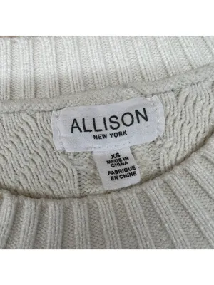 Allison Cecile Cream Ribbed Sweater Puff Sleeves Size XS Coquette Balletcore thumbnail 8