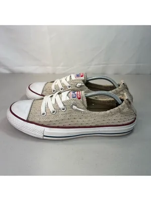 Converse Women's Chuck Taylor Cinch Tan Eyelet Shoe Size 8 #532 thumbnail 3