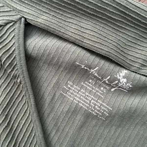 Free‎ People Green Ribbed Quarter Sleeve thumbnail 3