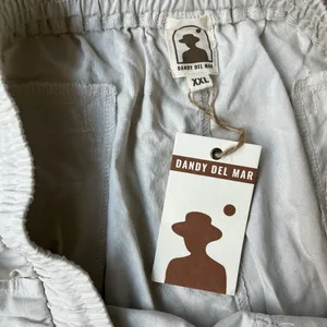NWT Dandy Del Mar Brisa Men’s Linen Pants XXL Vintage Ivory Relaxed Fit Wide Leg thumbnail 5