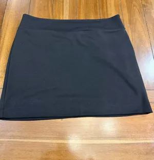Banana Republic Black Solid A-Line Mini Skirt High Rise Lined Zip Size 10 thumbnail 2