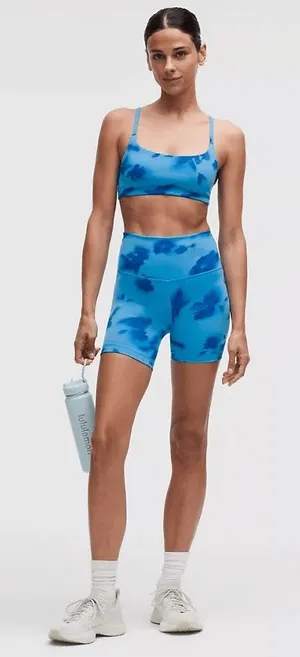 Lululemon wundertrain set hazy floral blue multi  thumbnail 1