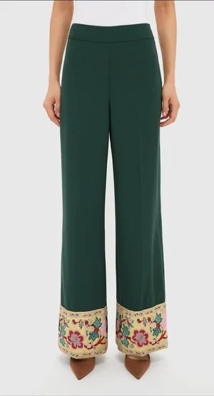 Tuckernuck Garden scrollwork jacquard Cuff Erin Pant thumbnail 1