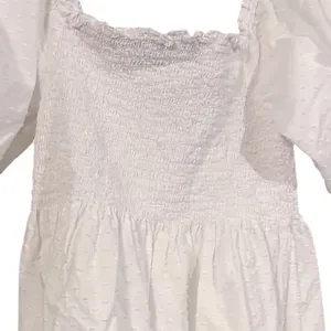 Hill House Home Athena Nap Dress White Swiss Dot Smocked Puff Sleeve‎ Mini Small thumbnail 6