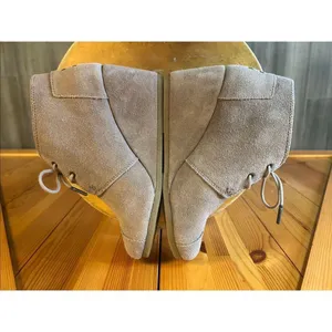Toms Women's 9 Suede Desert Wedge Booties Leather Ankle Lace Up Comfort thumbnail 6