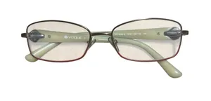 Vintage Vogue Olive Green eye glasses retro frame only thumbnail 1