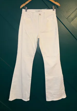 Joe's Jeans White Flare Wide-Leg Denim thumbnail 1