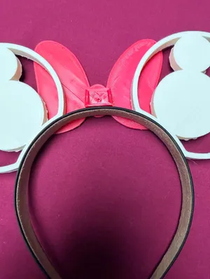 Disney's Crystal Red Bow with Iridescent Minnie Mouse Ears Headband thumbnail 8