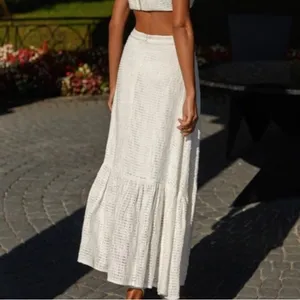 Alamour the Label‎ White Boucle Orelia Midi A-Line Skirt Size XL Bridal Wedding thumbnail 4