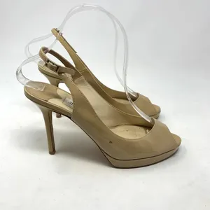 Jimmy Choo Patent Leather‎ Slingback Peep-Toe Platform Pumps Size 37 / US 7 thumbnail 5