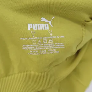 Puma Womens Ribbed Seamless Sports Bra Lime Green Cross Back Size L thumbnail 4
