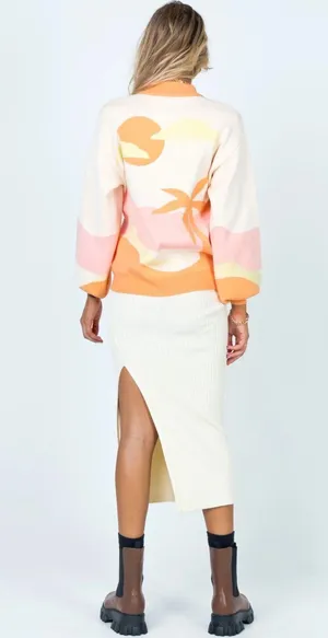 Princess Polly Off White Midi Skirt thumbnail 4