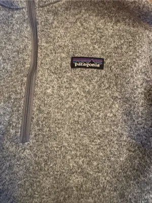 Patagonia Women's Better Sweater 1/4 Zip Fleece Pullover Size Large EUC GRAY thumbnail 3