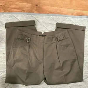 Theory Womens Pants Wide Leg 6 Olivo Color Its Have Tiny Spots See Pictures New‎ thumbnail 6